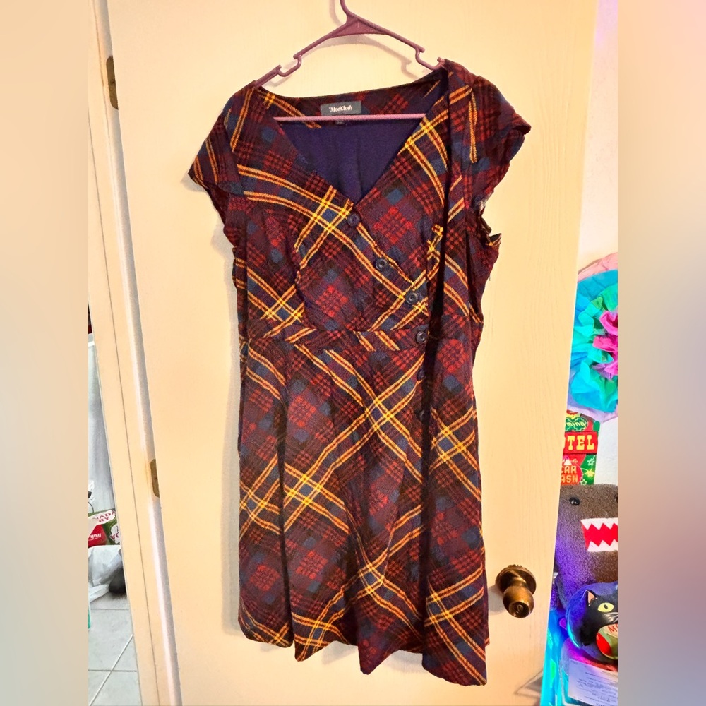 ModCloth Multicolor Plaid Dress